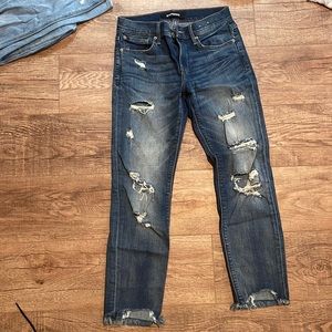 Skinny ankle mid rise express jeans